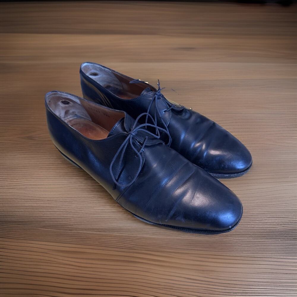 Salvatore Ferragamo Studio Black Oxford Dress Shoes Men Sz 10D